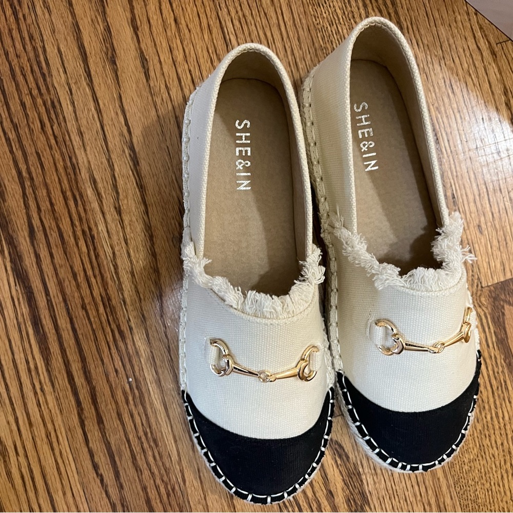 SHEIN  casual canvas shoes- nautical theme.